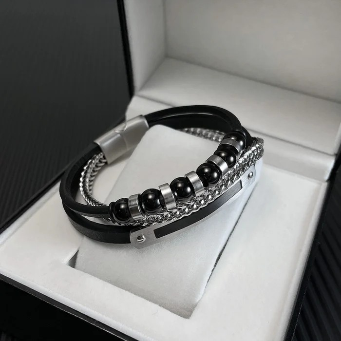 Hip-Hop Geometric Men's Bracelet | 304 Stainless Steel Irregular Plating Chain | Durable, Stylish Urban Jewelry for Men