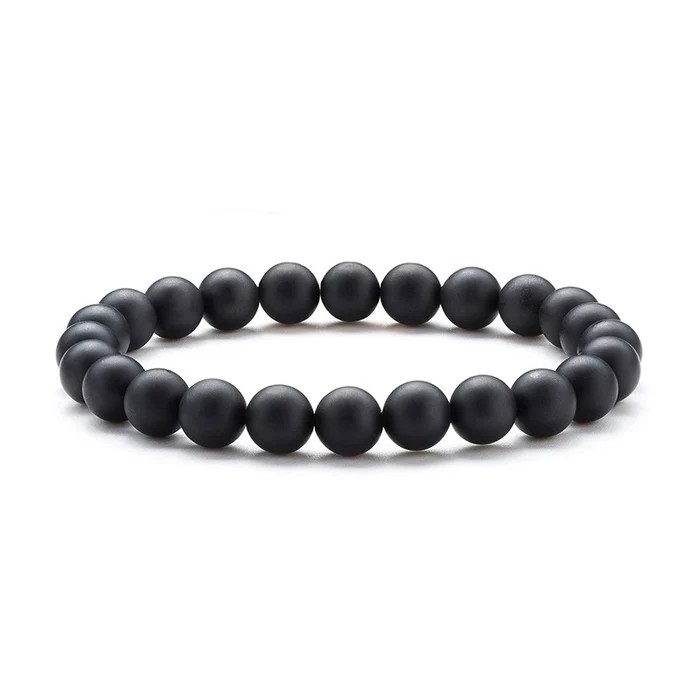 Men's Natural Stone Beaded Bracelet | Fashion Round Beads Bracelet for Men | Adjustable Handmade Gift for Him