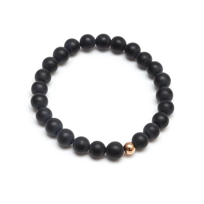 Men's Natural Stone Beaded Bracelet | Fashion Round Beads Bracelet for Men | Adjustable Handmade Gift for Him