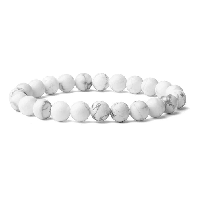 Men's Natural Stone Beaded Bracelet | Fashion Round Beads Bracelet for Men | Adjustable Handmade Gift for Him