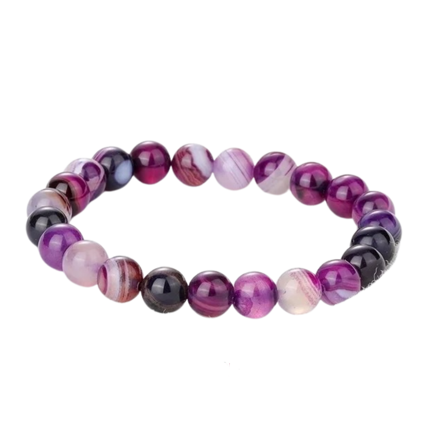 Men's Natural Stone Beaded Bracelet | Fashion Round Beads Bracelet for Men | Adjustable Handmade Gift for Him