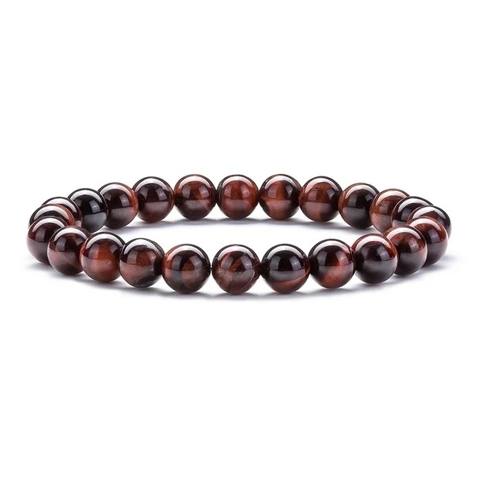 Men's Natural Stone Beaded Bracelet | Fashion Round Beads Bracelet for Men | Adjustable Handmade Gift for Him