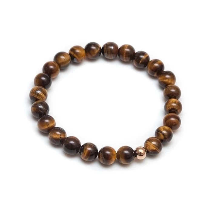 Men's Natural Stone Beaded Bracelet | Fashion Round Beads Bracelet for Men | Adjustable Handmade Gift for Him