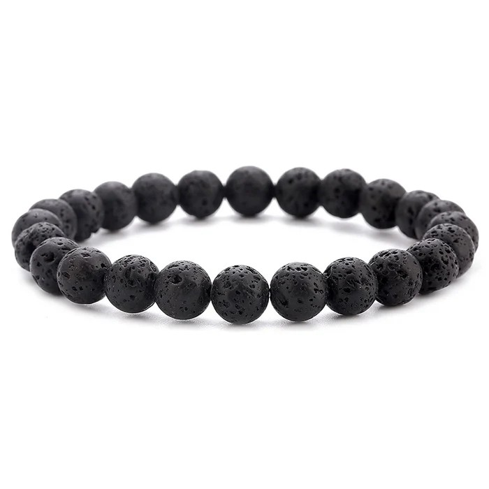 Men's Natural Stone Beaded Bracelet | Fashion Round Beads Bracelet for Men | Adjustable Handmade Gift for Him